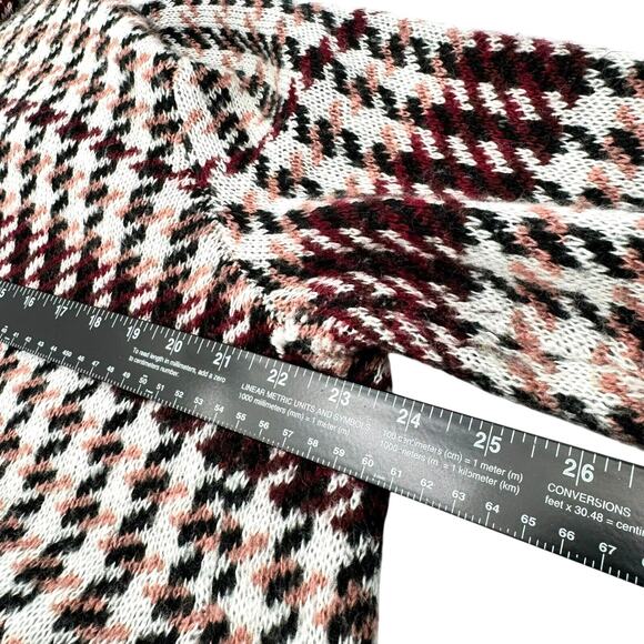 SIGNATURE STUDIO Women's Large Pink‎ Gray open front knit cardigan sweater cozy - Picture 6 of 8